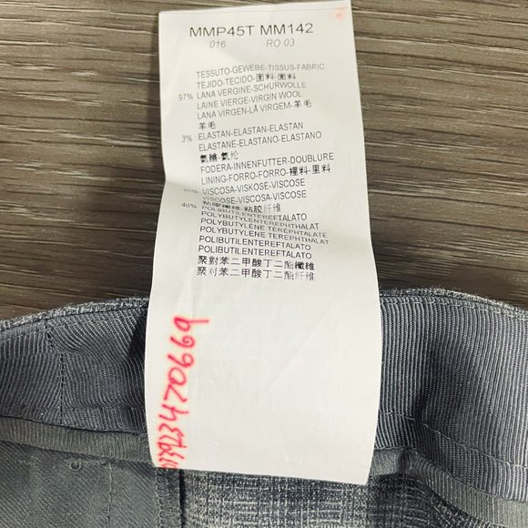 Armani Collezioni Wool Stretch Plaid Trouser (16/L-XL) *UNHEMMED* NWT - Picture 10 of 10